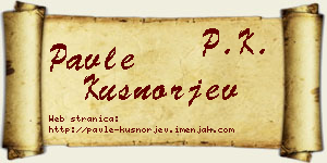 Pavle Kušnorjev vizit kartica